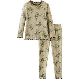 PATPAT Kids Pajama Set,Snug Fit Pjs with Soft Tencel Lyocell Wool Blend, All-Season Comfort, Ages 2-12 Years (4T, Butterfly Moment)