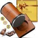 FUTTEQ Tumbler Rolling Knife Sharpener Kit - Knife Sharpening Tool with Leather Strop and 2 Extra Diamond Disks, Complete Set of Manual Knife Sharpener with Knife Sharpening Guide