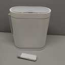 ELPHECO Bathroom Trash Can with Toilet Brush 2.5 Gallon Waterproof Trash Bin Smart Garbage can with lid Motion Sensor Waste Bin Automatic Bathroom Decor (White)