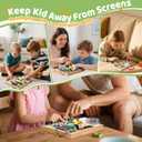Montessori Wooden Busy Board Toys for 1 2 3 Boys Girls,Toddler Sensory Educational Fidget Board Travel Toy with LED Light Up Switches & Music Boxes, Locks for Kids Gifts
