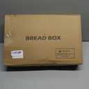 Double Layer Bamboo Bread Box for Kitchen Counter,Bread Holder,Countertop Bread Storage with Window (Brown)