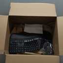 MEETION Ergonomic Keyboard and Mouse, Wireless Keyboard with Vertical Mouse, Split Curved Keyboard with Wrist Rest, Natural Typing USB Receiver Rechargeable Full Size, Windows/Mac/PC/Laptop, Large (Black)