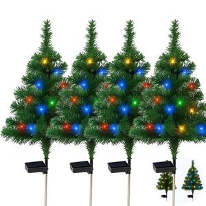 Amazon.com: Solar Christmas Tree Lights Outdoor Decorations, Solar Powered Mini Xmas Trees with LED Lights for Yard Garden Pathway Patio Lawn,Holiday Decor (Colored Lights,4) : Patio, Lawn & Garden