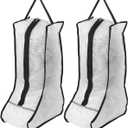 4-Pcs Boot Storage Cases with Zipper for Shoes - Clear PVC Pouch