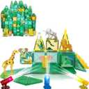 Magtiles | Magnetic Tiles for Kids Ages 4-8 Educational Toys Magnet Building Blocks 54 Set Montessori Cubes for Boys Girls Gift Birthday Present Sensory Learning