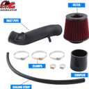 Cold Air Intake Kit Compatible with 2008-12 Honda Accord 2.4L 8th gen,High Performance Red Filter Black Pipe washable filter