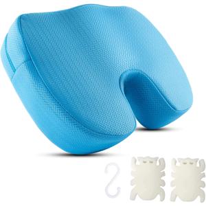 Joe & JoseRin Weighted Hot Tub Booster Seat, 15 x 12 x 5 Inches - 3D Air Mesh Thick Soft Bath Seat with Non-Slip Micro Dot Bottom and 5 Weighted Sections - Quick Dry Bath Accessories (Blue)
