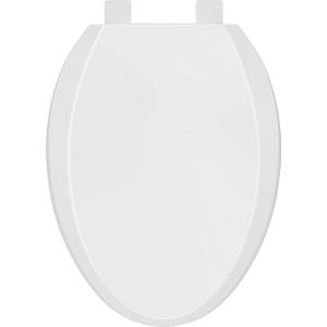 PROFLO PFTSHEC2000 Elongated Closed-Front Toilet Seat with Quick Release and Lid - White (18.9 inches x 14.2 inches)