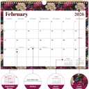 2 x Calendar 2026-2027, 18-Month Wall Calendar from Jan 2026 to Jun 2027, 11.5" x 14.7", Spiral Binding Hanging Monthly Calendar with Twin-Wire Binding, Perfect for Home or Office - Floral Luxe
