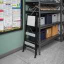 COSCO Lightweight Three-Step Folding Step Stool for Home Use - Large Platform, One-Hand Release, Non-Marring Leg Tips, Aluminum and Steel Frame