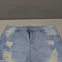 LookbookStore Women's High Waisted Rolled Hem Distressed Jeans Ripped Denim Shorts Size XL