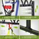 Sttoraboks 3 Bikes Floor Stand, Adjustable Bicycle Parking Rack with Hook for Garage, Indoor, Outdoor, Metal Cycle Storage Organizer Rack for Mountain, Road and Kids Bikes, Max Tire Width 2.5, Black