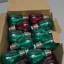 36 Pcs Christmas Colored LED String Light Bulbs Plastic Waterproof S14 Replacement Bulbs E26 Base 1 Watt LED Bulb for Indoor Outdoor String Lights Christmas Decoration(Multicolor)