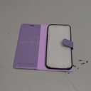 MONASAY Wallet Case Compatible for iPhone 16E/17E 5G,6.1-inch, [Glass Screen Protector] Flip Folio Leather Cell Phone Cover with Credit Card Holder, Lavenders