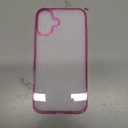 JETech Case ONLY for iPhone 16 Plus 6.7-Inch, Non-Yellowing Shockproof Phone Bumper Cover, Anti-Scratch Clear Back (Pink)