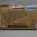 Teak Bath Mat 32"x18" Extra Large - Solid Wood Shower Mat for Bathroom, Spa & Outdoor Use - Non-Slip Fast-Drying Design - Natural Teak Wood - Wide Slat Floor Mat for Tub & Pool