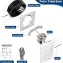 696N-R02 B Unit Bathroom Exhaust Fan Replacement 70 CFM 3.0 Sone Quiet Bathroom Fan Motor & Cover Kit, Fan Motor Replacement Fit 663-G/J/H, 670-G/J/H, 671-G/J/H, 688-G/J/H/K, 689-G/J/K, S97012026