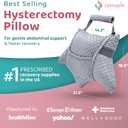 Zomaple Recovery Hysterectomy Pillow with Strap, Gel Pack & Lumbar Support Post Abdominal Surgery Must Haves Ideal for C-Section, Laparoscopic & Hernia Healing Comfort