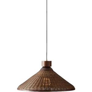 Rattan Woven Pendant Hanging Lighting,Vintage Ceiling Light Bamboo Chandelier for Living Room Bedroom Restaurant Cafe Teahouse Bar Dining Room