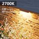 VOLISUN 8 Pack 7 Inch Retaining Wall Lights, Waterproof LED Hardscape Lighting, Cuttable Low Voltage Landscape Lighting, 12V Paver Lights, 3W Outdoor Step Lights, 2700K Soft White, ETL