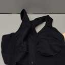 Lemef Front Zipper Sports Bras for Women Wirefree Post Surgery Bra Front Closure Racerback Compression Mastectomy Bras Black Size XL