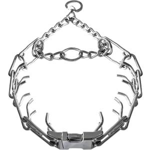 o Pull ollar Adjustable Dog Collar for Small Medium Large Dogs (M/L(17-21" Neck, 3.5mm), Silver)