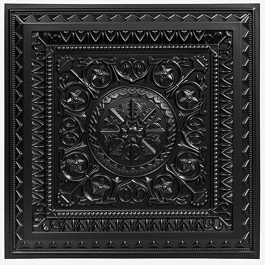 Art3d Drop Ceiling Tiles, Glue up Ceiling Tiles, 2'x2' Plastic Sheet in Antique Copper (12-Pack, 48 Sq.ft)