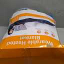 Electric Heated Blankets Hoodie for Women with Removable FootPocket,Wearable Heated Blanket Throw with Sleeves Heated Robe Flannel&Sherpa Heating Wrap Poncho Shawl with 9 Temp 50"x80" (Light Grey)