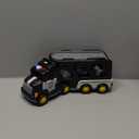 JUKUDAHU Police Truck Toy for 3 4 5 6 Years Old Boys - Carrier Vehicle Toy Set with 3 Small Cars and 1 Helicopter, Kids Fiction Powered Car for Age 3-9, Gifts for Boys and Girls