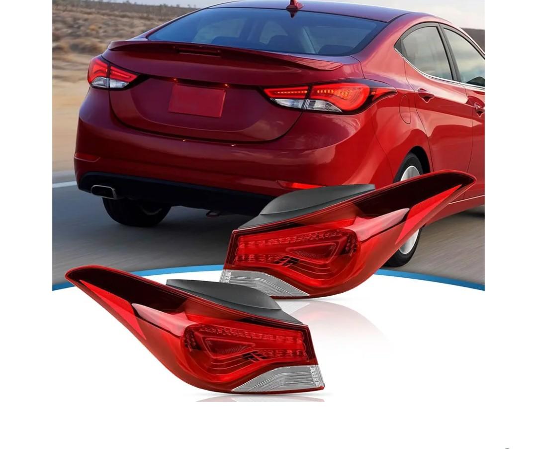 Compatible with 2014-2016 Hyundai Elantra Outer Tail Light Halogen Type 92401-3X230 92402-3X230 HY2804130 HY2805130 Driver&Passenger Side(Not Compatible with GT)