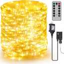 Ultra Long LED String Lights - 328ft 1000LEDs 8 Modes Dimmable Fairy Lights, Waterproof UL Listed Plug Copper Wire with Clear Casing and Remote Control for Room, Patio, Wedding, Party (Upgraded)