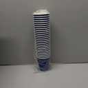 Lamosi 500-Count 12 oz Insulated Paper Coffee Cups Bulk, Disposable Corrugated Cups 12oz, Kraft Ripple Wall Design for Hot Beverage or Cold Drink Office Home Party Travel Cafe (Navy)