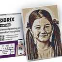 QBRIX Framed Diamond Art from Any Photo - Custom Diamond Painting Kit for Adults - Personalised Gem Art - DIY Craft Kit for Adults - Vintage - 12 x 17 inches