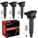 KacuYelin UF333 Ignition Coil Pack & Iridium Spark Plugs Compatible with Toyota Camry Corolla Highlander Matrix RAV4 Solara Lexus HS250h Scion XB TC 2.4L L4 2001-2015 UF333 Coil Pack Sets of 4