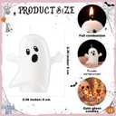 MTLEE 50 Sets Halloween a Little Boo is Almost Du Baby Shower Favors Cute Ghost Candles Unscented with Mini Ghost Thank You Cards Bags for Halloween Boo Gender Reveal Party Supplies (Pink)