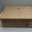 IDEALHOUSE 24'' Swivel Bar Stools Set of 2 with Footrest, Modern Counter Height Barstools with PU Leather Upholstered and Metal Frame, Backless Round Bar Stools for Kitchen Island, Black