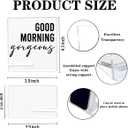 Funny Bathroom Sign Decor, Good Morning Gorgeous Signs, Acrylic Decoration for Bathroom Restroom Toilet, Home Desktop Decorations, Desk Decor Art, Housewarming Gift 4.3x3.9x2.5 inches