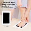 Inkless Hand and Footprint Kit, Boy, Girl, Newborn Keepsake - No Mess Ink Pad for Baby Handprint, Clean Touch Paw Print Kit for Dog, Baby Shower Gifts for New Mom First Mother's Day (Alpine White)