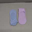 ANIDL 2 Pairs Frilly Yoga Socks Non Slip with Grip Yoga Pilates Ballet Barre Socks for Women (purple/blue)