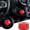JWWY Gear Shift Shifter Switch Knob Transmission Gear Lever Gearstick Selector Knob Cover Trim for Dodge 2018-2025+ Dodge RAM 1500 Interior Accessories Special Editions, Red Aluminum Alloy