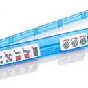 Mahjong All-in-One Tile Rack & Pusher, Clear Acrylic Mahjong Rack and Pusher Combo, Modern American Mahjong Tile Racks, Set of 4, Multi Color