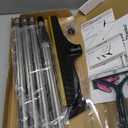 B-Land Carpet Rake for Pet Hair Removal, Reusable Pet Hair Remover with 60 Adjustable Long Handle, Carpet Scraper Dog Cat Hair Remover Tool for Rugs, Mats (Black)