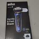 Braun Electric Shaver for Men, Series 6 6120s, Wet & Dry Shave, Turbo & Gentle Shaving Modes, with Precision Trimmer & Pouch, Blue