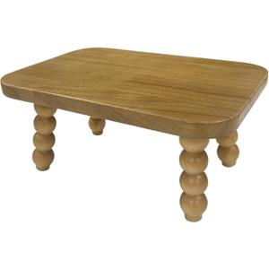 JUIOETURHeavy Duty Wooden Step Stool for Adults - 330 lb Capacity w/Detachable Legs - Tool-Free Assembly Step Stool for Office, Bathroom, Garden & Bedroom Storage (Nature)