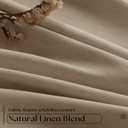 Light Brown Pinch Pleated 100% Blackout Linen Curtains for Bedroom 84 Inch Length Room Darkening with Liner Tan Coffee Window Curtains 84 Inches Long for Living Room Black Out Pleat Drapes Back Tab