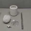 Bathroom Accessory Toilet Brush and Holder (White)