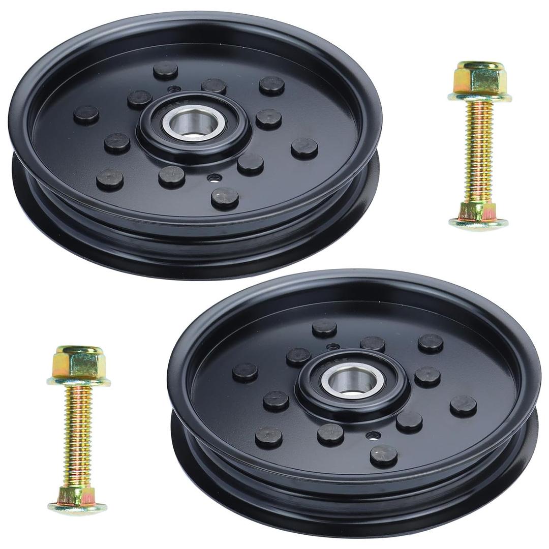 2 Pack AUC16698 Idler Pulley Replaces AM106627, AM121602 for John Deere Z520 Z465 Z445 Z425 Z245 Z225 X500 X320 X300 STX38 LX280 LT180 LT166 LT155 LT150 GT235 F725 F525 345 325 265 Tractors, A12 2xAM106627