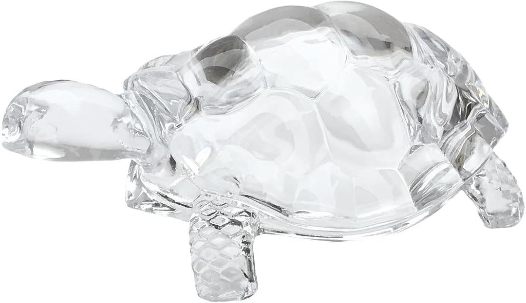 Lightahead Chinese FENG Shui Tortoise Turtle Glass Statue Lucky Gift of Good Health (Medium)