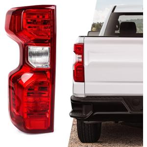 Huray Tail Light Rear Lamp for Chevy Silverado 2019 2020 2021 2022 2023 (Only for Halogen Type) OE Style Assembly Rear Brake Lamp Driver Side