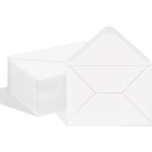 A7 Envelopes 100 Pack White 5x7 V Flap Invitation Envelopes for 5x7 Photos,Cards, Birthday, Weddings, Graduations, Announcements, Baby Shower 5.28 "x 7.13"(white)
